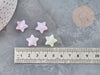 Star Bead Acrylic glittered multicolored pastels 14mm, phosphorescent beads for DIY jewelry creation, X10 G9030