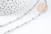 Platinum stainless steel satellite chain 2.5mm, chain for DIY jewelry creation nickel-free, X 1 meter G9088