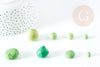 Cuenta de howlita verde natural de 15 mm, creación de joyería de piedra G0603 