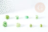 Cuenta de howlita verde natural de 15 mm, creación de joyería de piedra G0603 