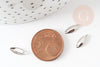 Charm ovalado de cobre y oro blanco y rodio de 10 mm, colgante de plata para la creación de joyas DIY, X4 G9247 