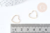 18K gold-plated brass Heart connector 13mm, creation of love jewelry, X5 G8868