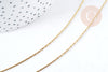 Serpentine chain complete with gold-plated 304 stainless steel clasp 1mm -46cm, stainless steel necklace creation, X1 G8792