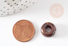 Donut Rondelle Bead Jaspe marrón jaspeado natural 14mm, rondelle de piedra para la creación de joyas X2 G9211