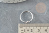 Anillo fino de plata maciza 925 con relámpago de 24 mm, idea de joyería de regalo de cumpleaños X1 G9139