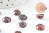 Cabochon carré rhodonite naturelle 8x8mm, cabochon création bijoux pierre, X1