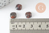 Cabochon carré rhodonite naturelle 8x8mm, cabochon création bijoux pierre, X1