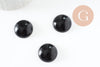 Cabochon rond agate naturelle teintée noir 20mm, cabochon pour création bijoux pierre naturelle, X1 VALIDE