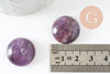 Cabochon rond amethyste naturelle 20mm, cabochon création bijoux pierre naturelle X1 VALIDE