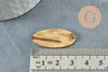 Raw brass pendant oval leaf 32mm, nickel-free raw brass charms for creating geometric jewelry pendants, X2 G4875