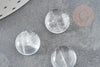 Cabujón redondo de cristal de roca 12mm, cabujón redondo, cuarzo natural, cabujón de cristal, piedra natural, X1 G9361 