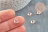 Round gold-plated brass pendant 24 carat pink crystal 10mm, DIY jewelry creation pendant, X1 - G2183