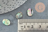 Abalone black mother-of-pearl oval cabochon 10x8mm, abalone black mother-of-pearl cabochon, shell cabochon, natural mother-of-pearl, X1 G8687