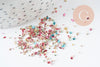 Arena de pepita de vidrio de color metálico de 1-3 mm, chips de creación de joyas y nailart de jesmonite, X 10G G9426