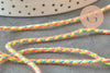 Braided fluorescent yellow blue pink cord 2mm, cord for jewelry, multicolor scrapbooking cord, decoration rope, X 1 meter G5937