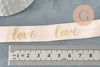 Cinta elástica oro rosa melocotón LOVE EFJF, pulsera EVJF, cinta de boda, suministro creativo, scrapbooking, 16mm, 1 metro-G1523