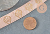 Cinta elástica concha de oro rosa claro EFJF, pulsera EVJF, cinta de boda, scrapbooking, 16mm, 1/5/10 Metros G2071