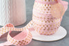 Pink gold star elastic ribbon EFJF, EVJF bracelet, 16mm, 1/5/10 Meters G8240