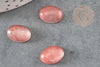 Watermelon stone pink cabochon, oval cabochon, stone jewelry, 14mm cabochon, Glass cabochon, X1 G1316