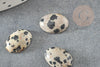 Dalmatian jasper oval cabochon, oval cabochon, natural jasper, spotted jasper, 10x14mm, X1 G1568