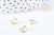 Anneaux ronds acier doré inoxydable 8mm, x10 ou x50 (G2981)