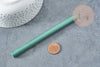 Baton de cire à cacheter vert foncé nacré 135mm, fourniture pour création de sceaux personnalisés , x1 G8909