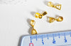 Bélière laiton doré,support laiton,création bijoux,support Pendentif doré, support pendentif,création collier, 12mm X10 G3563