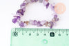 Bracelet élastique chips améthyste naturelle 50mm, bracelet en pierre naturelle energie positive, bracelet lithothérapie, x1 G5774