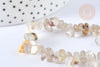 Bracelet élastique chips quartz rutile naturel 50mm, bracelet pierre naturelle energie positive, bracelet lithothérapie, X1 G7078