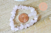 Bracelet élastique chips quatrz rose naturel 50mm, x1 (G4717)