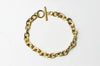 Bracelet grosse maille acier doré 14k, création bijoux,bracelet acier doré inoxydable,sans nickel, 22cm, x1, G4198