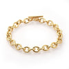 Bracelet grosse maille acier doré 14k, création bijoux,bracelet acier doré inoxydable,sans nickel, 22cm, x1, G4198