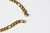 Bracelet grosse maille figaro gourmette acier doré 14k, création bijoux,bracelet acier doré inoxydable,sans nickel, 20cm, x1 G4448