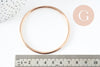 Bracelet jonc lisse rond 3mm acier 304 inoxydable doré/ platine / or rose 65mm, x1 (G9427)