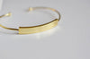 Bracelet jonc réglable laiton doré 16K 64MM, bracelet gourmette, fabrication bijoux, bracelet jonc x1-G1241