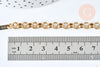 Bracelet maille rollo acier inoxydable 304 doré 14k ,chaine fine doree, création bijou,1.5mm,20.5cm, x1 G6893