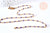 Bracelet ou collier acier doré 14k résine violet 1.5mm-20.5cm, x1 (G3601)