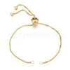 Bracelet réglable acier doré 14k chaine vénitienne 22cm,création bijoux sans nickel,bracelet acier inoxydable , x1 G5686