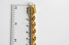 Bracelet torsadé acier doré 14k, bracelet doré,création bijoux,bracelet acier chirurgical,sans nickel,bracelet acier doré,22cm-G1398