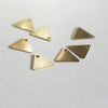 Breloque triangle 1 trou laiton brut pendentif sans nickel, pendentif géométrique,9mm, x50 (8.8gr) G2481