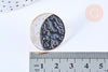 Broche pins croissant de lune mystique émail noir doré émail 26mm,broche dorée,décoration veste,x1 G6626