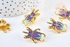 Broche pins insecte mystique doré émaillé,broche dorée, décoration veste, 28x19mm,x1 G5542