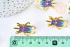 Broche pins insecte mystique doré émaillé,broche dorée, décoration veste, 28x19mm,x1 G5542