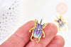 Broche pins insecte mystique doré émaillé,broche dorée, décoration veste, 28x19mm,x1 G5542