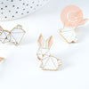 Broche pins lapin origami doré émail 31.5x23mm,broche dorée, décoration veste,x1 G6375