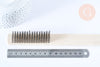 Brosse métallique nettoyage bijoux en bois et acier inoxydable 20 mm, x1 G7065