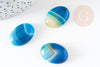 Cabochon agate bleue, cabochon ovale, cabochon agate,agate naturelle,pierre naturelle,18 x25mm, X1 G5063