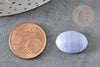 Cabochon agate bleue clair, cabochon ovale, agate naturelle,pierre naturelle, 18 x13mm, x1 G1922