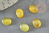 Cabochon agate jaune, cabochon ovale, agate naturelle,10x8mm, cabochon agate, bijou pierre, X1 G1672