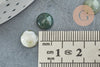 Cabochon rond agate mousse verte 8mm, cabochon rond, agate mousse naturelle, cabochon pierre,agate mousse, X1 G2422